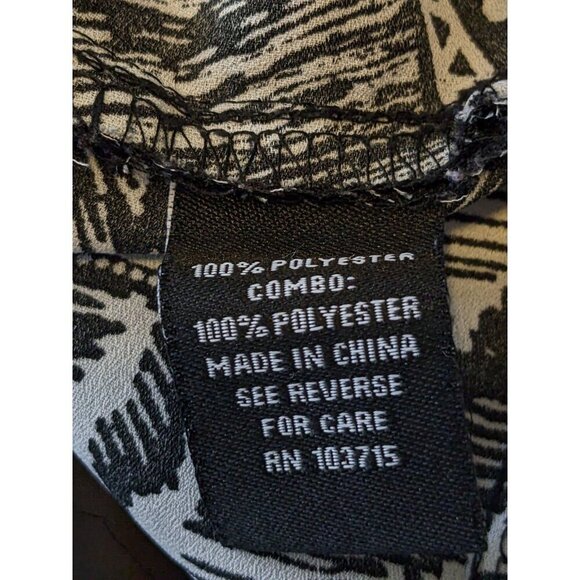 Zac Rachel Poncho Top Womens Plus 3X Semi Sheer Boho Artsy Black White Witchy - Picture 9 of 9